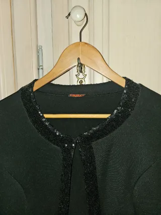 Chaqueta fiesta lentejuelas negra Talla S