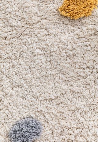 Tappeto in Cotone Beige e Multicolore 170x125