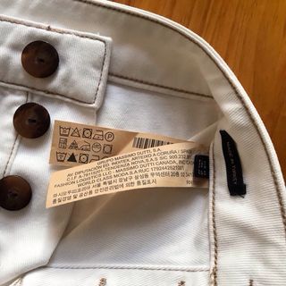 Pantalón ancho Massimo Dutti blanco