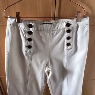 Pantalón ancho Massimo Dutti blanco