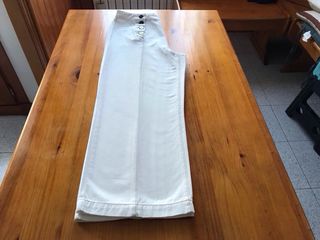 Pantalón ancho Massimo Dutti blanco