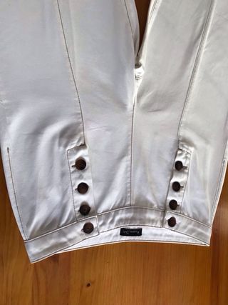 Pantalón ancho Massimo Dutti blanco
