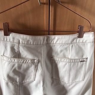 Pantalón ancho Massimo Dutti blanco