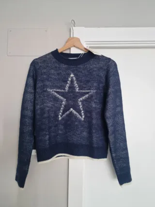 Jersey Mango azul marino talla S