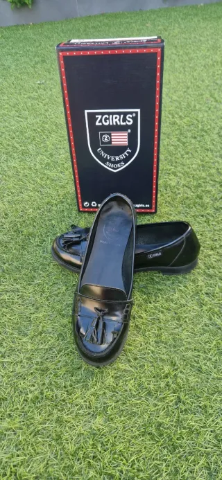 Zapatos Zgirls T.38 Colegiales Negros