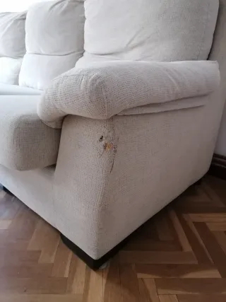 Sofá beige tela 210cm