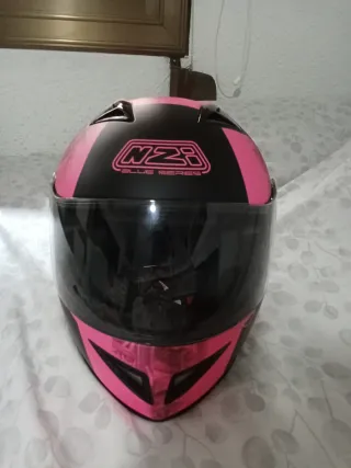 Casco Moto NZI Blue Series Rosa/Negro talla S