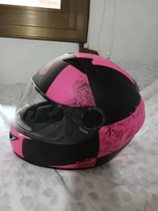Casco Moto NZI Blue Series Rosa/Negro talla S