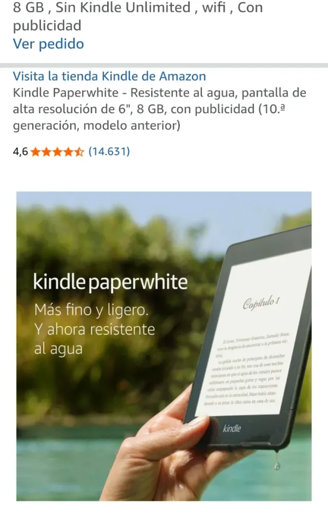 Kindle E-reader con funda