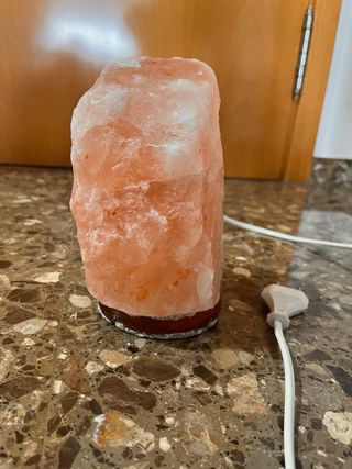 Lámpara de sal natural naranja