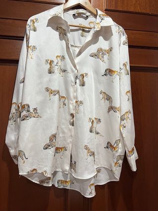 Camisa Zara Estampado Tigres