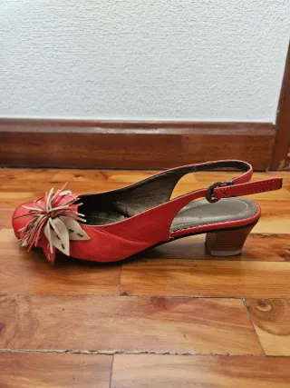 Zapatos de piel rojos/coral Hobby Sport