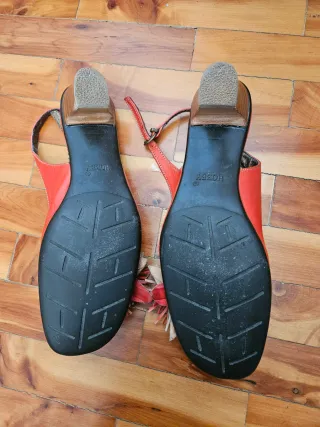 Zapatos de piel rojos/coral Hobby Sport