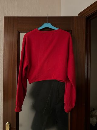 Sudadera corta H&M roja talla S