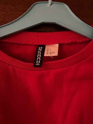 Sudadera corta H&M roja talla S