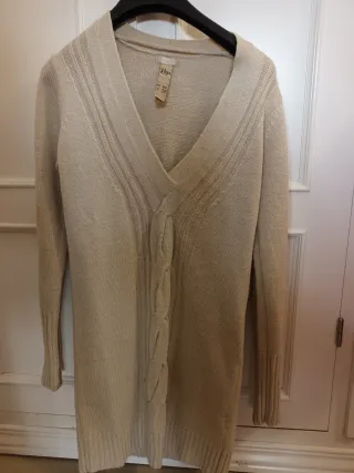 Vestido de punto beige