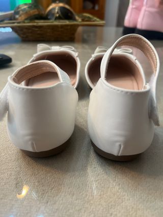 Zapatos Bailarinas Niña Lazo Blanco Número 33