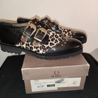 Mocasines El Cuco Animal Print Hebillas