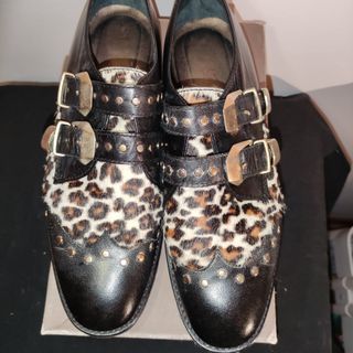 Mocasines El Cuco Animal Print Hebillas