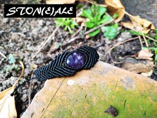 Bracciale in macrame con ametista