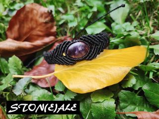 Bracciale in macrame con ametista