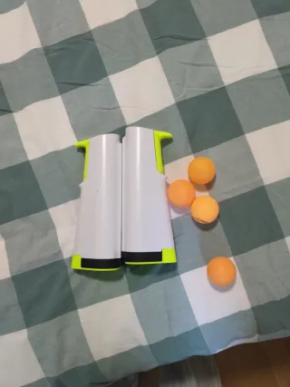 Red de ping pong y pelotas