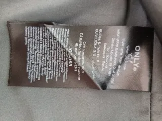 Abrigo gris ONLY cremallera