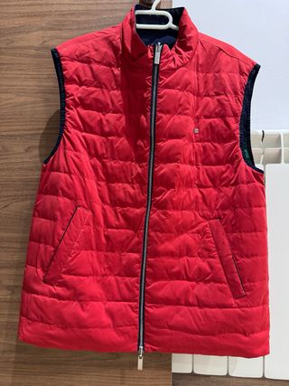 Chaleco reversible azul y verde