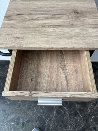 Carro Cocina Madera y Metal Negro