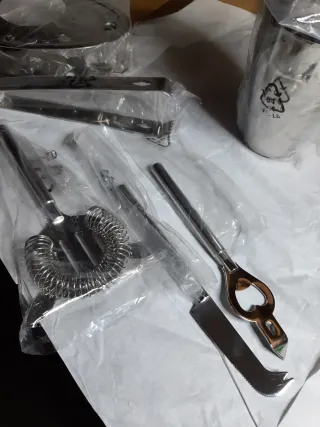 Set Coctelería Acero Inoxidable