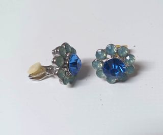 Pendientes Piedra Azul y Plateado