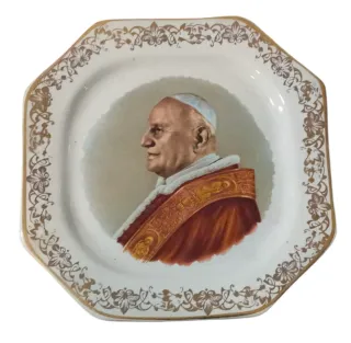 3 Piatti in Ceramica di Antichi Papi