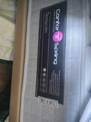 Somier y colchón cama 105 cm