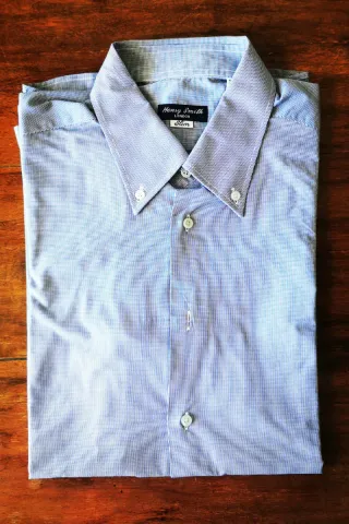 Henry Smith London Slim – Camicia Azzurra  XL