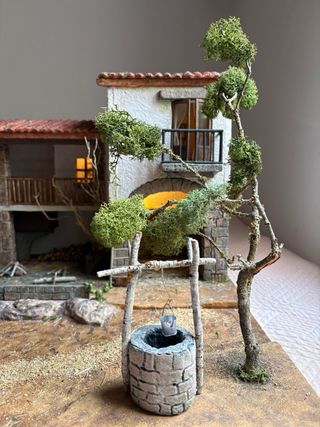 Pesebre artesanal de porexpan