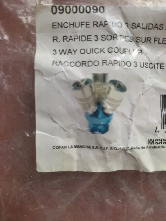 Adattatore 3 uscite aria compressa