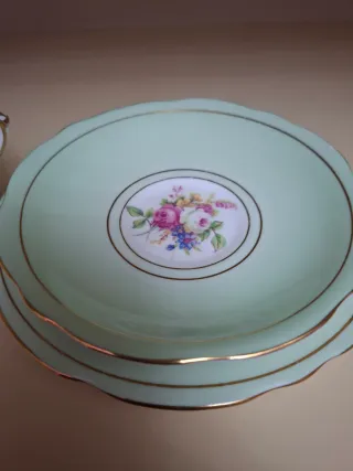 Chávena e pires anos 60 floral