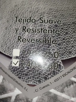 Colcha Cama Gris y Blanca