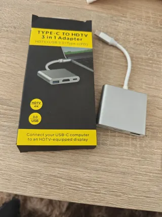 Adaptador 3 en 1 USB-C HDMI SD. 4k