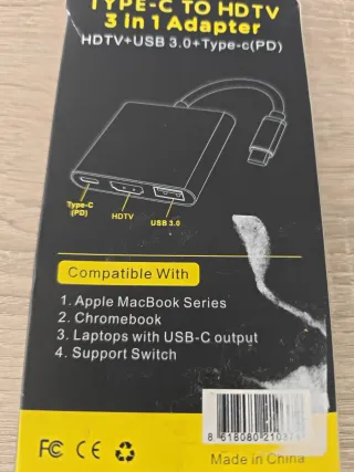 Adaptador 3 en 1 USB-C HDMI SD. 4k