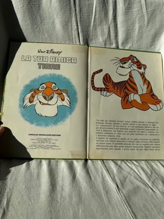 Walt Disney vintage libro 1979 Animali Tigre
