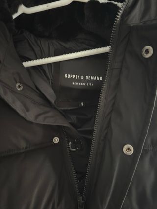 Supply & Demand Chaquetón Largo Negro