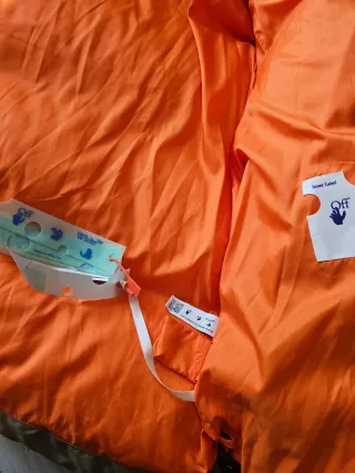 Abrigo Off-White Hombre Marrón Naranja