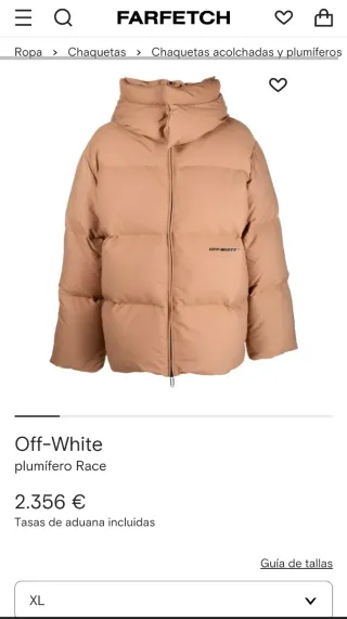 Abrigo Off-White Hombre Marrón Naranja