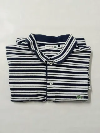 Polo Lacoste Rayas Talla L Hombre
