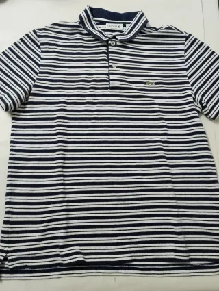 Polo Lacoste Rayas Talla L Hombre
