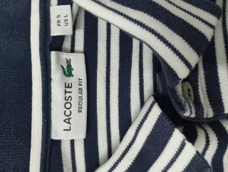 Polo Lacoste Rayas Talla L Hombre