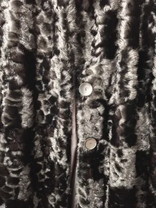 Abrigo Zara Piel Sintética Negro Elegante