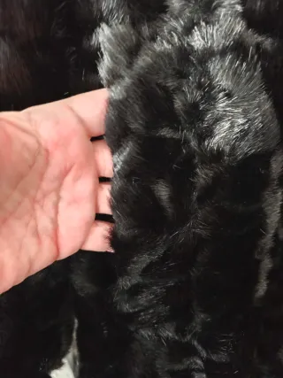 Abrigo Zara Piel Sintética Negro Elegante