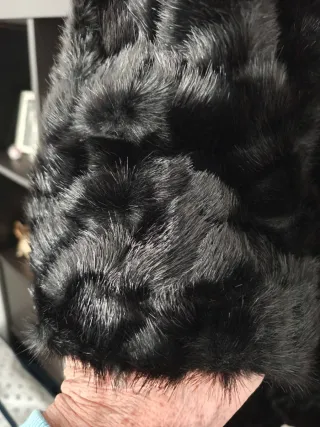 Abrigo Zara Piel Sintética Negro Elegante